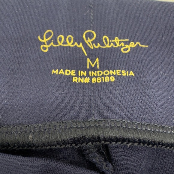 Women's Lilly Pulitzer Navy Blue Stretch Pants/Slacks. Size MED - Picture 5 of 12